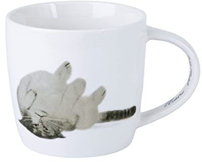 Maxwell & Williams DX1225 Tazza da caffè 400 ml – Serie Feline Friends – Porcellana Gatto sul retro colorato – in confezione regalo