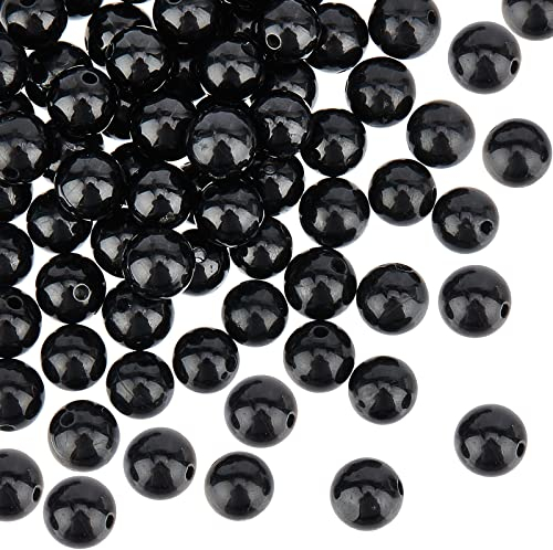 OLYCRAFT Über 100 Stück 6mm Natürliche Turmalin Perlen Natürliche Edelstein Perlen Schwarzer Turmalin Stein Perlen Runde Lose Steinperlen Energiestein Für Armbänder Halsketten Schmuckherstellung