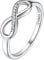 Suplight Damen Ring 925 Sterling Silber Solitärring Zirkonia Unendlichkeit Promise Eheringe mit Infinity Symbol Größe 54