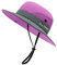 SEYUFN Damen Sonnenhut Outdoor Sommer Wanderhut Damen UV-Schutz Bucket Cap Faltbar Mesh Pferdeschwanz Breite Krempe Zum Safari Angeln (A-Grau-Violett)