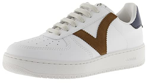 victoria Low-Top Unisex Madrid Leder-Effekt & Kontrast-Farbigeteile 1258201 für Erwachsene Cuero 41