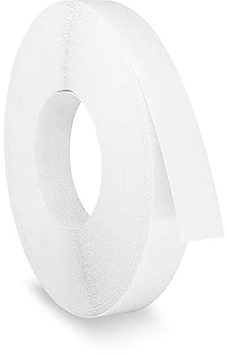 White Melamine Edging 22 mm x 7.5 m Pre Glued Adhesive Veneer Edge Banding Tape Kitchen Cabinet Repair Worktop Laminate Shelf Table Door Cupboard Plywood Formica Chipboard Furniture Strip Wood Trim