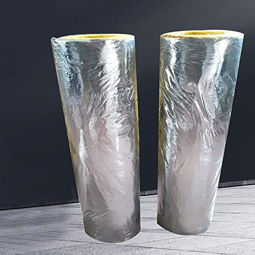 Tuyau d'isolation en Laine de Verre,Wrap De Protection De Tuyau,Isolation Ignifuge Antigel,pour Extérieurs, robinets,Auto-adhésif,Épaisseur 50 mm (34x50mm/1.3x2in)
