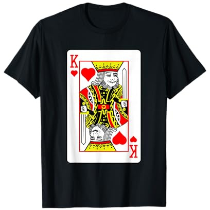 Herzkönig Poker Kartenspiele Spielkarten Black Jack T-Shirt