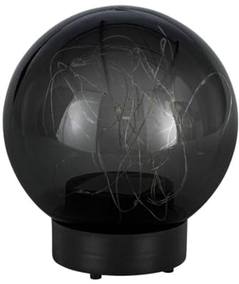 EGLO LED Solarleuchte Kugel Kunststoff schwarz-transparent 150mm mit Lichterkette