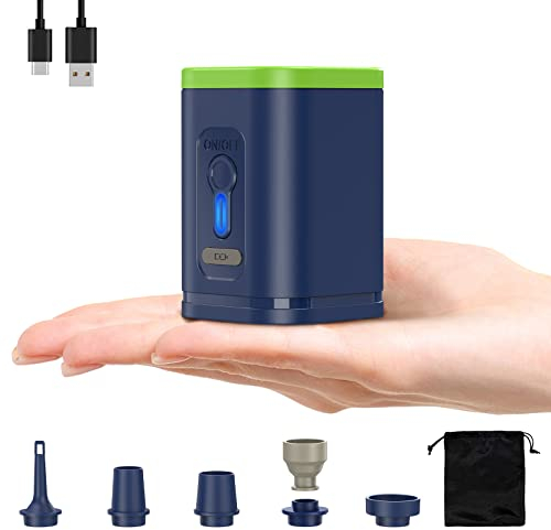 Electric Air Pump for Inflatables, Portable Rechargeable 3600mAh Battery for Space Hopper Exercise Ball, Inflate Deflate Mini Pumps for Pool Floats Air Bed, Air Mattress Yoga Balls Vacuum Storage Bags