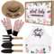Rhdekoein Outils de Jardinage 6 Pièces Ensemble de Jardinage Floral Cadeaux D'outils à Main de Jardinage avec Pelle Paire de Gants Chapeaux de Soleil Tablier de Jardinage pour Femme