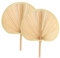 IWOWHERO 2 abanicos de plátano para decoración de habitación para boda, abanico de mano rústico, hojas de plátano, decoración de abanicos antiguos, abanicos de mano, decoración de pared, ventilador de