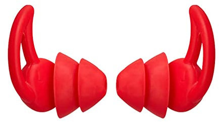 KAYLRE Ohrstöpsel Silikon schlafende Ohrstecker Schalldämmung Ohrschutz Ohrstöpsel Anti-Rausch-Stecker for Reise Silikon Weiche Geräuschreduzierung Ohrstöpsel Zum Schlafen (Size : Red 2 Layers)