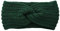 Winter Häkelarbeit Stirnband Mädchen Frauen Haarband Verdicken Stirnbänder Kopfband Haarband Ohrenwärmer Headwrap für Einkaufen Skifahren Laufen,Dunkelgrün