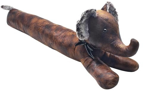 Tamersgifts Assorted Doorstop Door Stop Stopper Filled Heavy Doorstop faux leather Novelty Wedge (Elephant Draught Excluder)