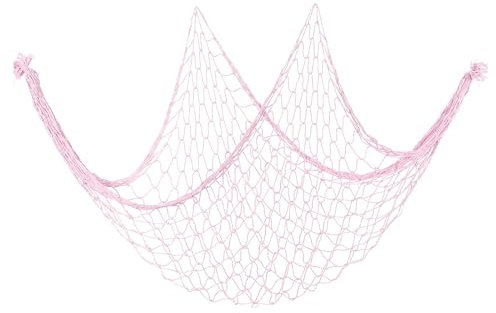 PATIKIL Fishing Net Decor, 80 x 40 Mediterranean Style Photographing Decoration Natural Fish Net Party Accessory for Home Bedroom, Light Pink