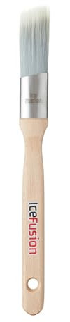 ProDec Advance 1 inch Ice Fusion Angle Oval Trade Synthetic Paint Brush for Painting with Emulsion, Gloss, Satin Paints Ideal for Skirting Board, Architrave & Other Moulded Surfaces, 1 25mm
