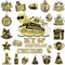 60th Birthday Cruise Door Magnets Decorations, Gold Black Happy 60th Birthday Cruise Ship Door Decor Magnetic for 60th Men Women Anniversary Party Supplies Favors Door Refrigerator Fridge Car Kitchen