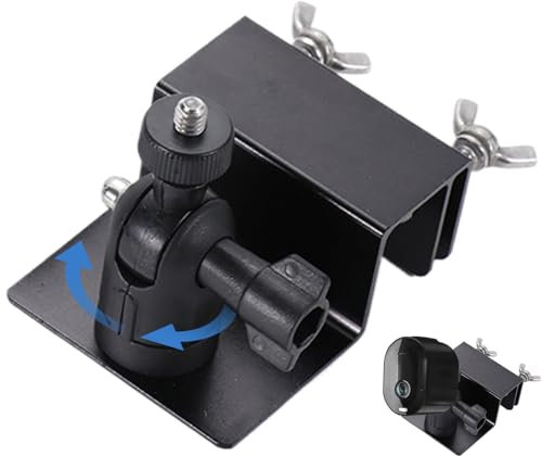 Ring Gutter Mount 360° Rotating 180° Tilt Ring Solar Panel Gutter Mount Fit for 1/4-20 Port Weatherproof Aluminium Alloy Ring Camera Mount Solar Panel Wall Mount Bracket