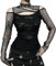 Maeau - Black Punk Top Women Gothic Tank Top Long Sleeve Y2K Crop Top Mesh Blouse Black T-Shirt Casual Slim Vest Summer Camisole Patchwork Tops for Party Club