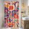 Aimego Stall kleiner Duschvorhang: Boho-Paisley-Blumen-Mandala, indische böhmische bunte Blumen, schmal, halber Stoff, Duschvorhang-Set mit 12 Haken, Badezimmer-Dekor, Badvorhang, 91,4 x 182,9 cm