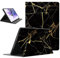 Foonary Cover Tablet per Samsung Galaxy Tab S7 FE 12,4, Aesthetic Design Ultra Sottile Leggero PU Pelle Antiurto Custodia Flipcon Funzione Supporto Protettiva Case per Tab S7 FE, Nero Marmo