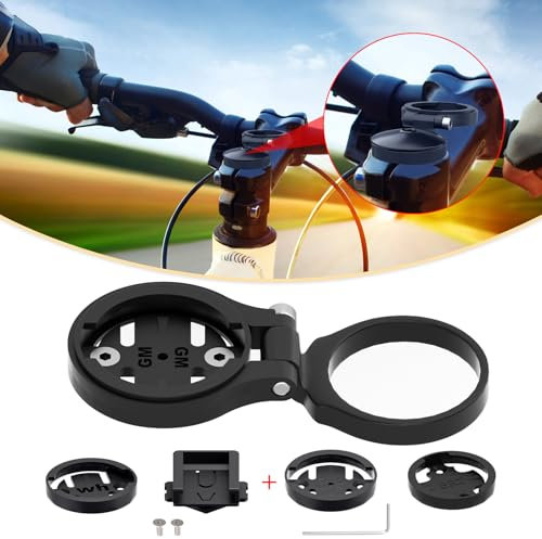 BIKOOCO Out Front Bike Stem Mount - Compatible with Wahoo Elemnt, Garmin Edge, Bryton Rider, Stages Dash, Hammerhead Karoo & More for Bicycle Computers & Handlebar Accessories