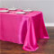 Satin-Tischdecke, Tischdeckenüberzüge, Hochzeit, Weihnachten, Geburtstag, Veranstaltungen, Bankett, Dekoration, Zuhause, Esstisch, Fuchsia, 145 x 180 cm (57 x 71 Zoll)