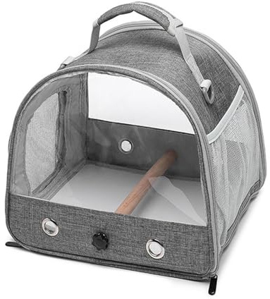 Transportbox für Vögel für Reisen – Tasche für Papageien, Transportbox für Hamster mit Trespolo | Vogelkäfig für Reisen leicht zu transportieren, vielseitig einsetzbar, Reisekäfig