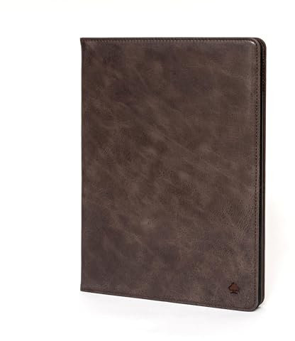Porter Riley – Lederhülle kompatibel mit iPad Pro 13 – M4 2024 Release. Premium Echtleder Standhülle/Cover/Flip (Schokoladenbraun)