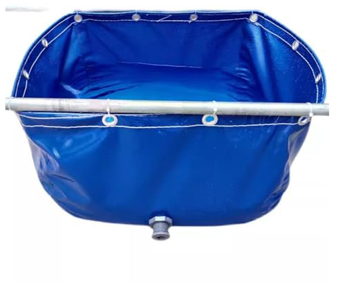 DGAMHF Estanques De Piscina For Acuario con Válvula De Drenaje, Estanque De Peces Plegable, Piscina De Cultivo De Lona Impermeable For Cultivo De Jardines Y Suministro De Agua De Emergencia(2x4x1m)