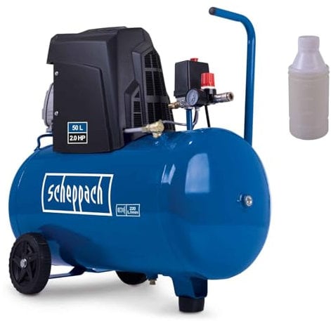 Scheppach Compresseur d’air HC63 – 1500 W – 230 V~ – 10 bar – Cuve de 50 L – Débit d’aspiration 220 L/min – 97 dB