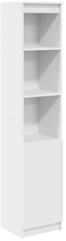 vidaXL Aparador Alto Blanco 37,5x35x180 cm Madera de ingeniería