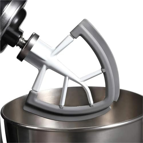 Compatible with KitchenAid 4.5-5 QT Stand Mixer Flex-Edge Paddle Attachment Replaceable Silicone Whisk Scraper Bowl Blade