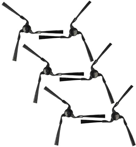 vhbw 6X Spazzola Laterale Compatibile con Miele Scout RX1 Robot aspirapolvere - Set spazzole, DX/SX, Nero