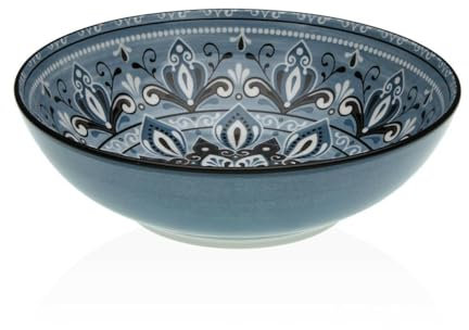 Ensaladera Versa Azul Cerámica Porcelana 22,5 x 9 x 22,5 cm - Marca: Versa - EAN: 8420327549464