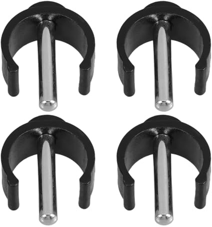 FOMIYES 4Pcs Toilet Chair Replacement Clamp Lock C-Shape Latch Clips for 22Mm Round Tube Mobility Aids Adjustable Non-Slip Rubber Tips