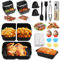 Moule Silicone Air Fryer Set pour Ninja Foodi Flex 10.4 L AF500EU, Silicone Moule Air Fryer Accessoires (1x10,4L + 2x5,2L) pour Ninja Air Fryer