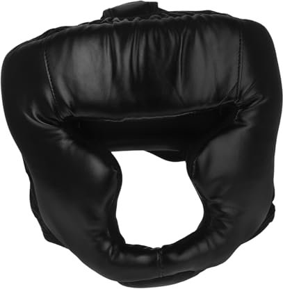 iplusmile Sparringshelm Boxen kopfschutz Boxhelm Erwachsene für Boxtraining Boxen Kopfbedeckung Leiste Maske Rivalen-Boxkopfbedeckung Kickbox-Kopfbedeckung Schwamm Black