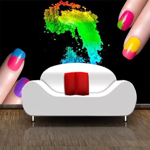XLMING Nail Art Makeup Schönheit Nail Art Makeup Minimalist 3D Tapeten Tapete Home Esszimmer Möbel Sofa Schlafzimmer Wohnzimmer TV Hintergrund-250cm×170cm