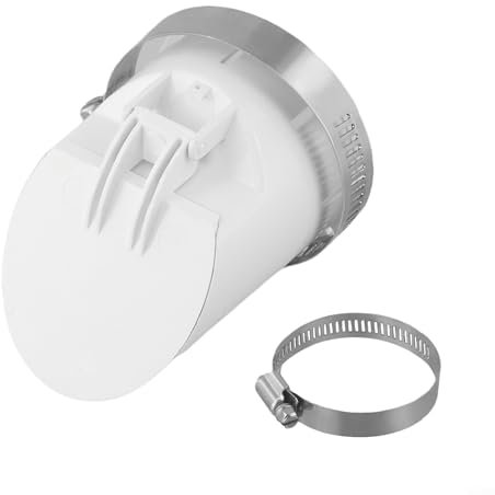 Filtre anti-odeur en PVC, clapet anti-retour avec anti-odeur pour systèmes de drainage extérieurs, couvercle de tuyau d'eau de pluie, clapet anti-retour avec pince (50 mm)