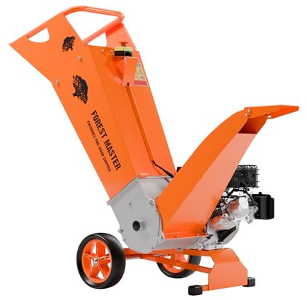 Forest Master FM18DDES trituratore professionale a benzina e trituratore da giardino, motore LCT 478cc, avviamento elettrico, rami fino a 125 mm, trasmissione diretta, coltello reversibile