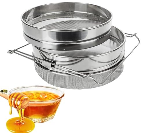 Colador de miel | Suministros multifuncionales para la de miel | Herramienta de colador de miel de malla fina | Equipo de de abejas para extracción de miel, tamizado de té, filtrado de
