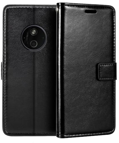 Shantime Étui Cuir Compatible avec Nokia 125 4G 2024, Design Affaires Rabat Magnétique avec 3 Fentes Cartes, Photo et Poche Cachée(Noir)