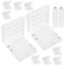 SEWACC 10 Ensembles Convertisseur de Batteries AAA à AA avec Boîte de Rangement Adaptateurs Cylindriques Plastique Transparent pour Organisation et Stockage des Piles