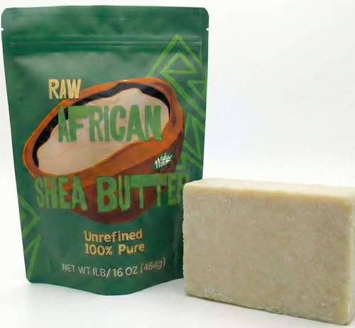 Nimba Foods Raw African Shea Butter Unrefined Bulk 1LB | 100% Pure for Soap Making, Body Butter, Skin, Hair, Eczema