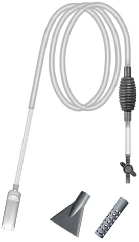 Lonrtesw Fish Tank Water Changer with Filter Nozzle Handheld Aquarium Gravel Cleaner Removable Fish Tank Siphon Hose