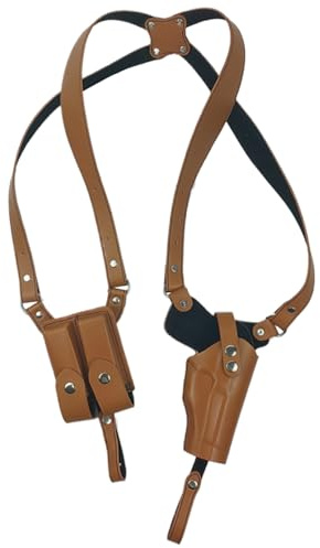 Peosaard Schulterpistolenholster, Schulterholster aus verstellbarem Leder für verdecktes Tragen, allgemeine Vertikalpistole für Männer und Frauen, für verdecktes Tragen