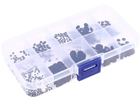 Zilimontt 500PCS Conductive Rubber Pads Keypad Repair Kit with Multiple Sizes .5-8mm for IR Remote Control and Gaming Console Buttons