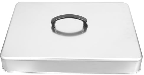 Grilldeckel Rechteckiger aus Edelstahl für Grillplatte und Küche | Bratkuppel für Grillplatte, Rechteckige Abdeckhaube, Silberne Ausführung für Flat Top Bbq