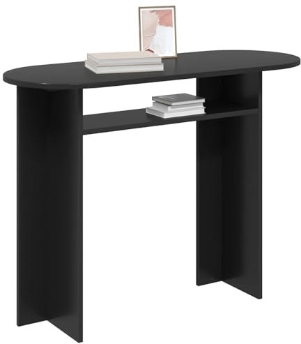 vidaXL Konsolentisch Schwarze Eiche 100 x 39,5 x 75 cm Holzwerkstoff, Akzenttisch, moderner Wohnzimmertisch, schmale Ablage, praktisches Deko-Element, vielseitiges Stauraummöbel