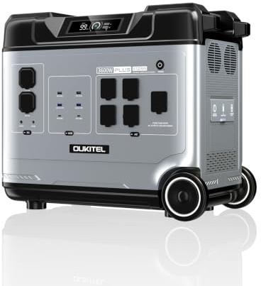 OUKITEL P5000 Pro 4000W Estacion de Energia Portatil, Acumulador de Energía de 5120 Wh con Batería LiFePO4, Generador Solar con Funda Protectora, Powerstation Autocaravanas y Cortes de Electricidad