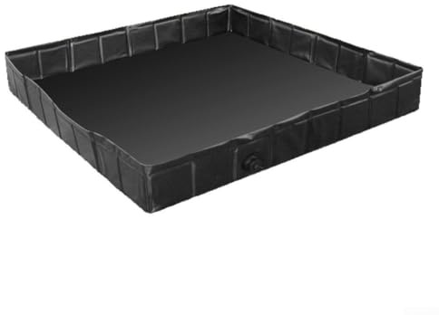 Solaughguy Foldable Shower Base Portable Shower Tray with Drain Hose| Large PVC Camping Shower Tent Floor for Outdoor Adventures| Pet Bathing and Home Use| Black