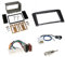 Einbauset: Autoradio Doppel-DIN 2-DIN Blende Einbaurahmen Radioblende schwarz + ISO Radio KFZ Adapter Radioadapter Radioanschlusskabel + Antennenadapter für Toyota Avensis (Typ T25) 02/2003 -> 2009